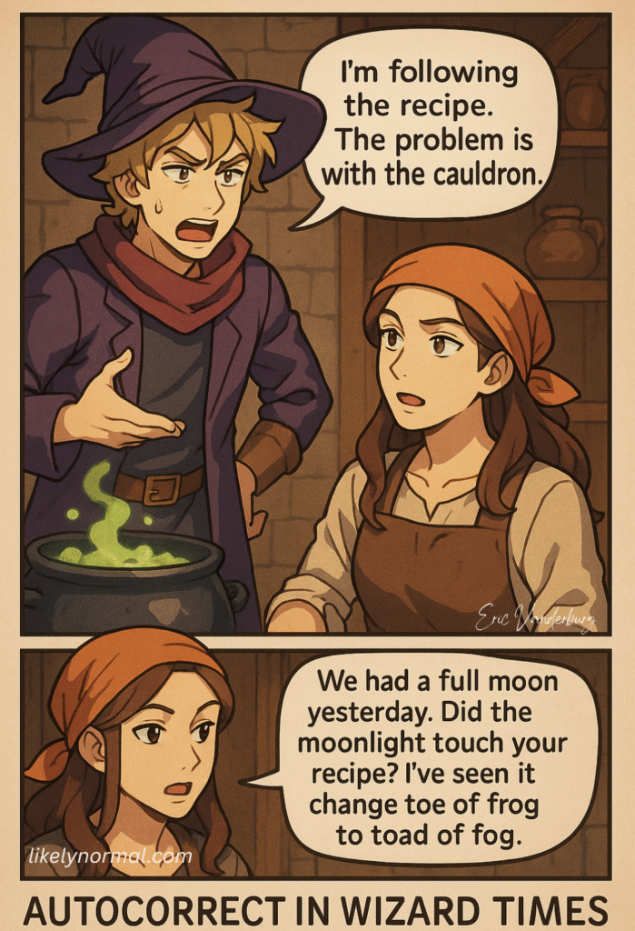 Autocorrect in Wizard Times