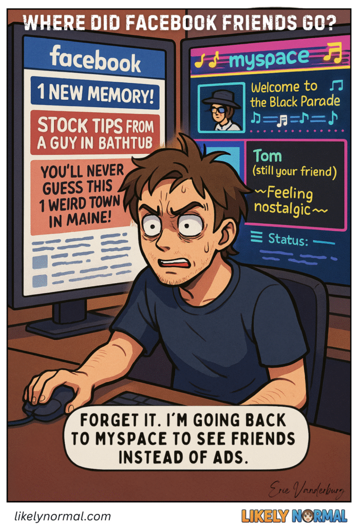 Can't Find Facebook Friends Between the Ads