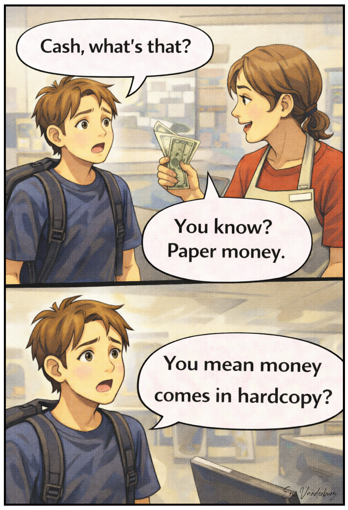 Cash is Hardcopy Money